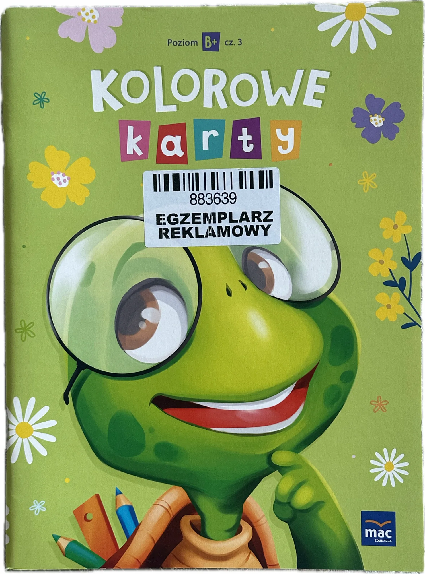 Okładka: Kolorowe karty karty pracy ćwiczenia część 3 poziom B+
