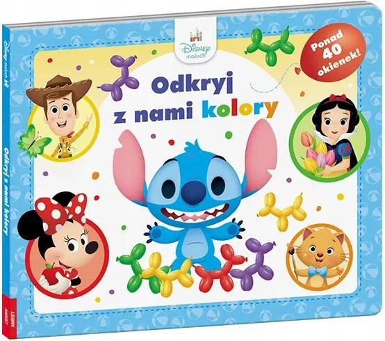 Okładka: Disney Maluch Odkryj z nami kolory TWARDE TEKTUROWE STRONY 40 okienek a4