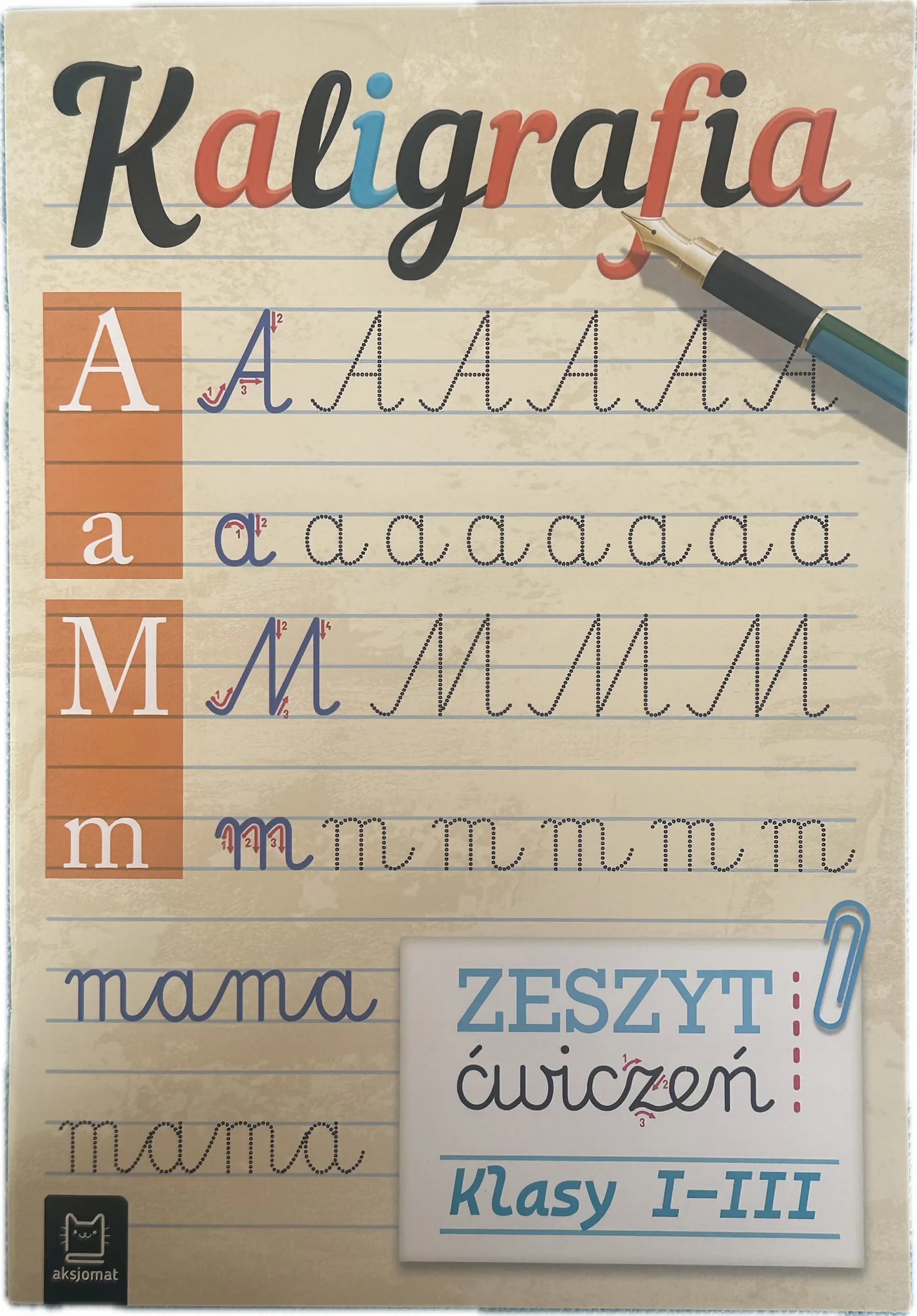Okładka: Nauka pisania po śladzie LITERki kaligrafia A5 klasa 1 zerówka 6 7 lat