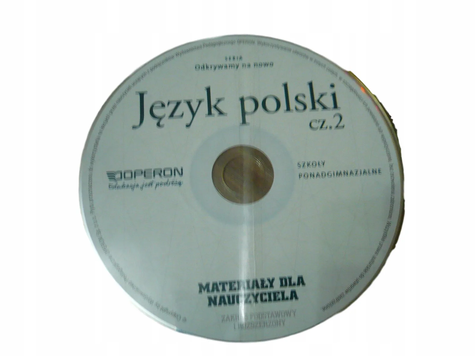 Okładka: JĘZYK POLSKI 2 OPERON sprawdziany testy ONN ZP ZR płyta nauczyciela