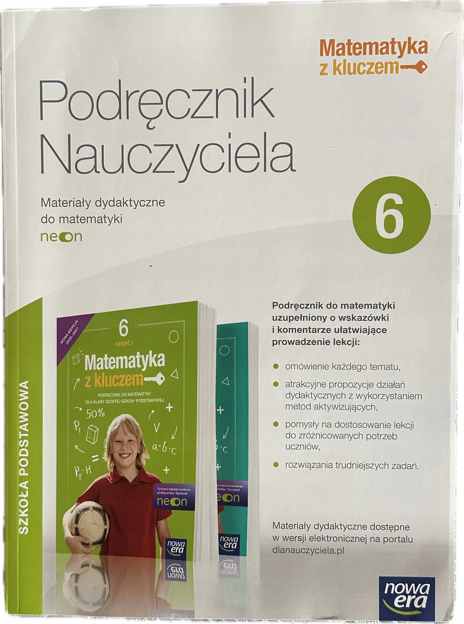 Okładka: MATEMATYKA Z KLUCZEM KLASA 6 książka nauczyciela poradnik NEON