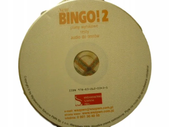 Okładka: NEW BINGO 2 testy sprawdziany na CD AUDIO płyta nauczyciela