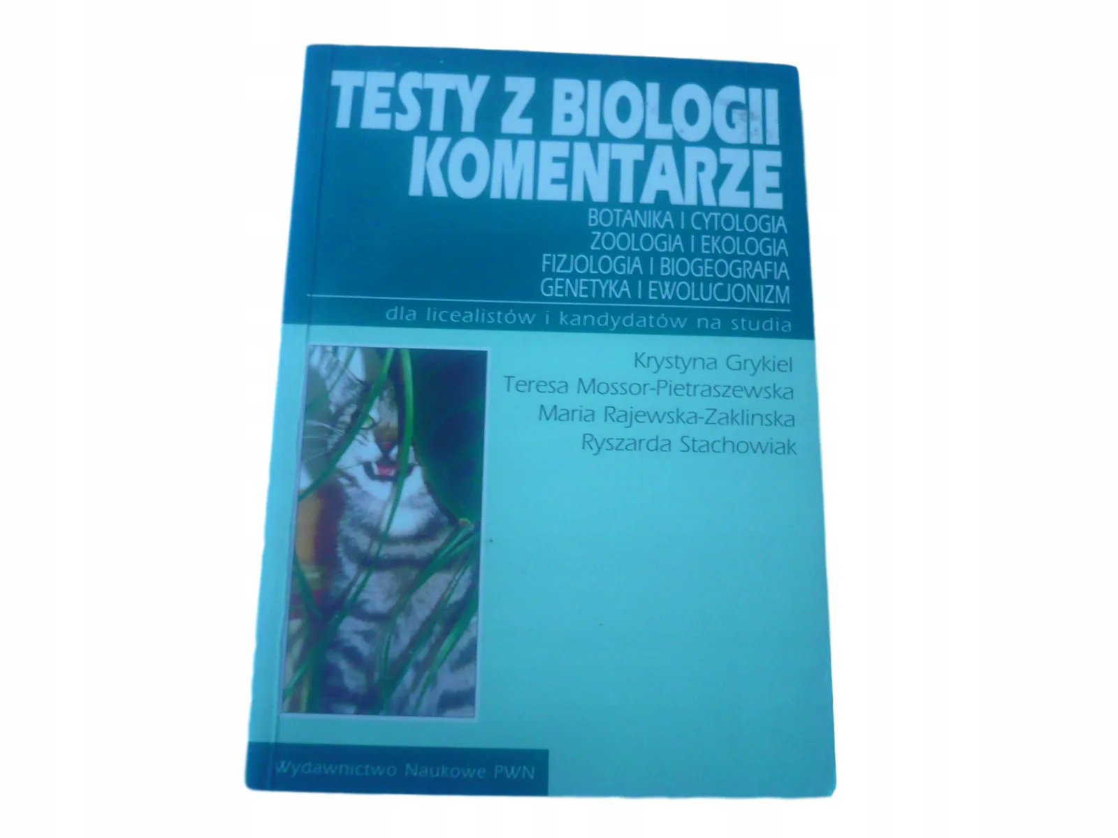 Okładka: TESTY Z BIOLOGII PWN GRYKIEL - KOMENTARZE MATURA