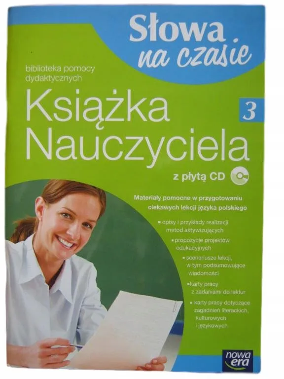 Okładka: SŁOWA NA CZASIE 3 ksiązka nauczyciela testy cd