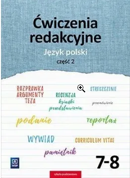 Okładka: ĆWICZENIA REDAKCYJNE 7 8 WSIP język polski nowe