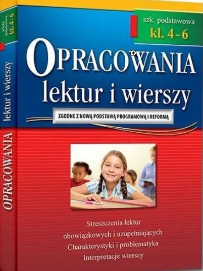Okładka: OPRACOWANIA LEKTUR i wierszy klasa 4 5 6 GREG