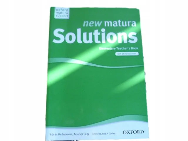 Okładka: NEW MATURA SOLUTIONS elem. ksiązka nauczyciela