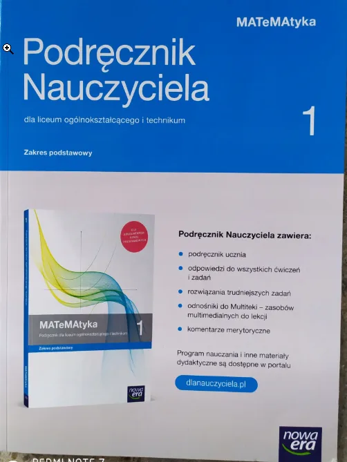Okładka: MATEMATYKA KL. 1 NOWA ERA ksiązka nauczyciela 2019