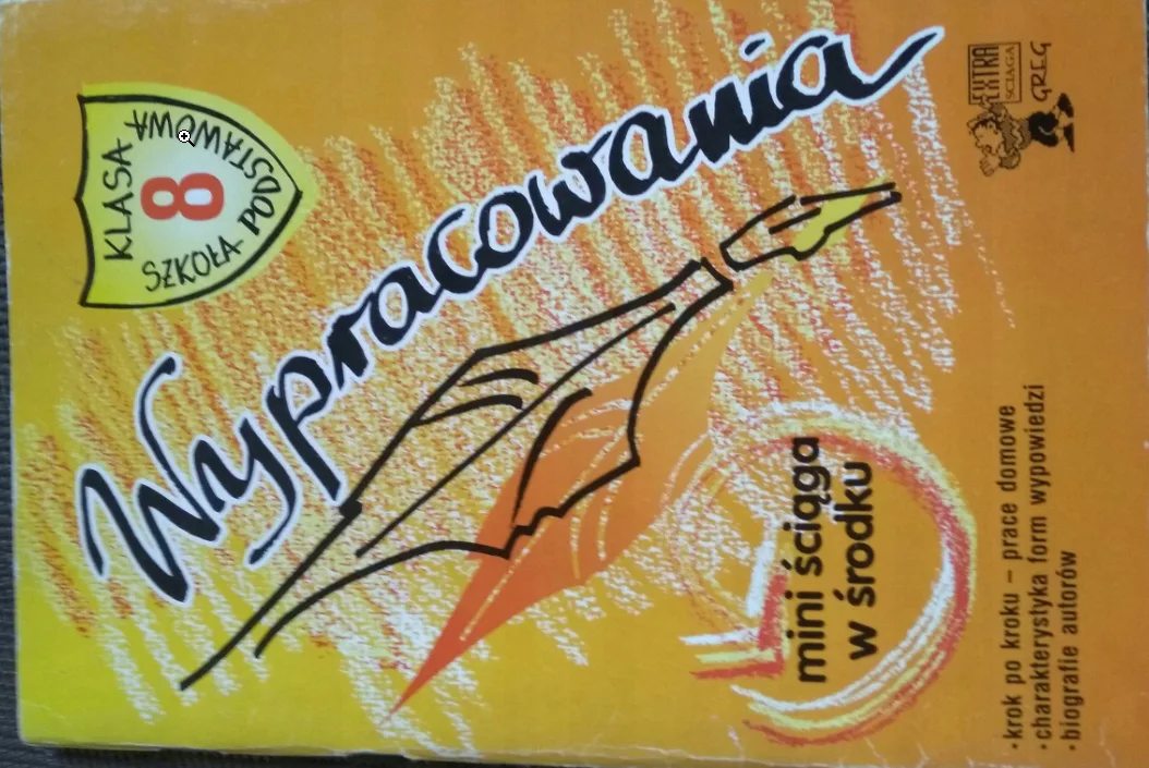 Okładka: WYPRACOWANIA KLASA 8 gotowe wzory język polski
