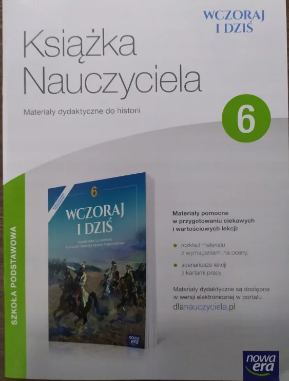 Okładka: WCZORAJ I DZIŚ KLASA 6 ksiązka nauczyciela 2019