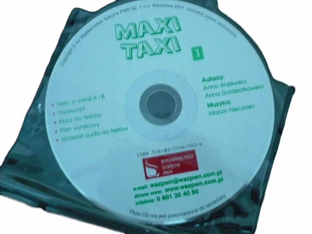 Okładka: MAXI TAXI 1 testy SPRAWDZIANY PWN KLASA 4 język angielski