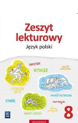 Okładka: KARTY PRACY Z LEKTUR lektury WSIP KLasa 8 zeszyt lekturowy