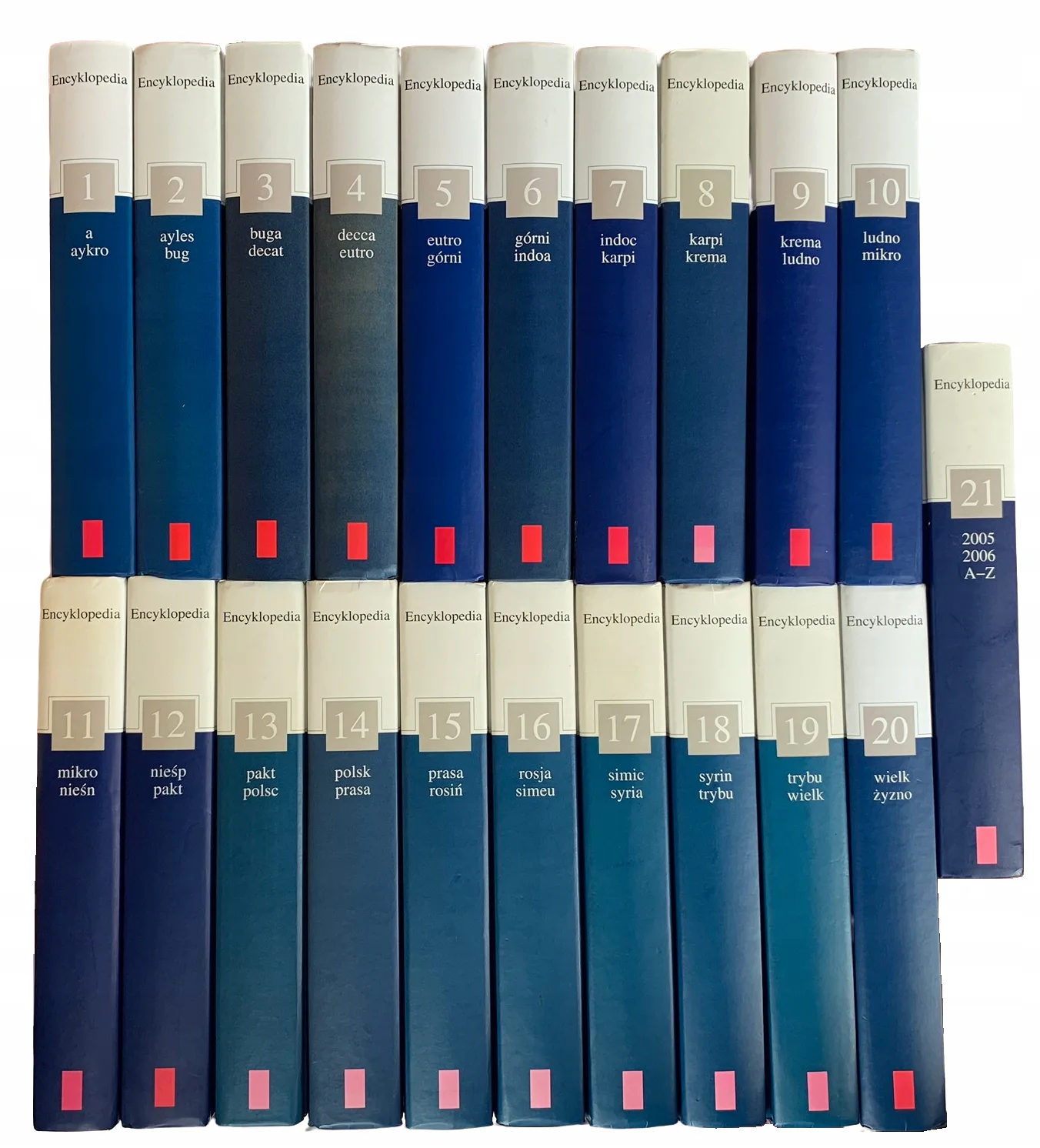 Okładka: ENCYKLOPEDIA GAZETA WYBORCZA 21 TOMÓW OUTLET