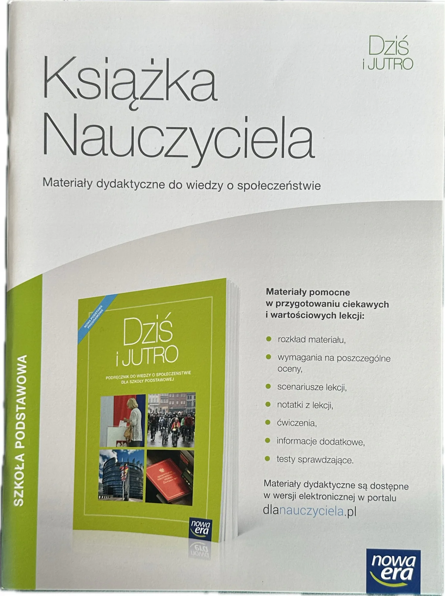 Okładka: DZIS i JUTRO ksiązka nauczyciela poradnik SPRAWDZIANY TESTY klasa 8 WOS