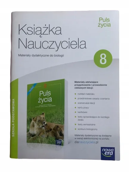 Okładka: PULS ŻYCIA 8 kartkówki TESTY NOWA ERA sprawdziany