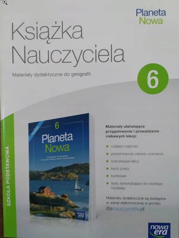 Okładka: PLANETA NOWA klasa 6 KSIĄZKA NAUCZYCIELA sprawdziany testy NOWA ERA