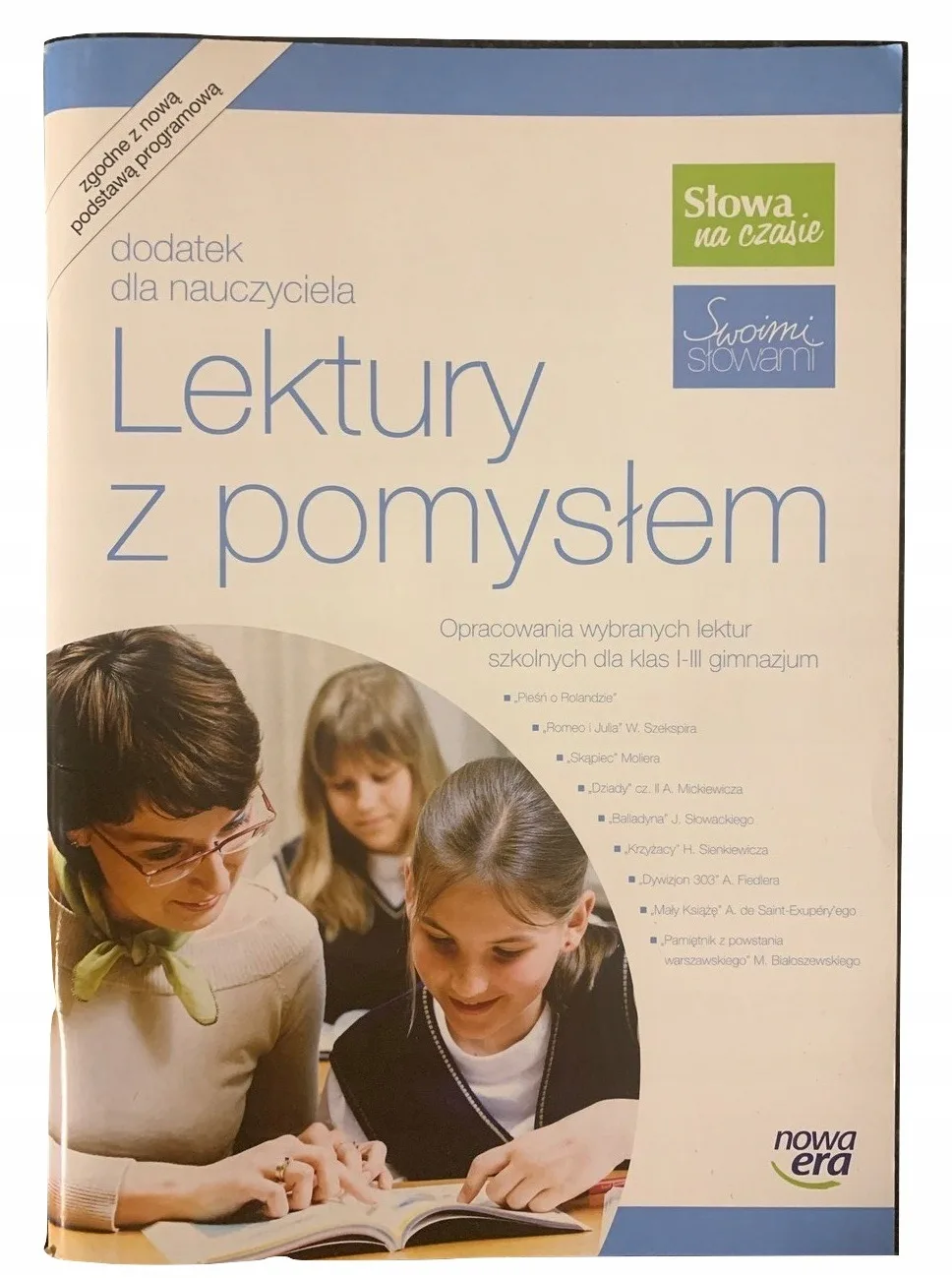 Okładka: LEKTURY Z POMYSŁEM testy SŁOWA NA CZASIE 1 2 3 7 8