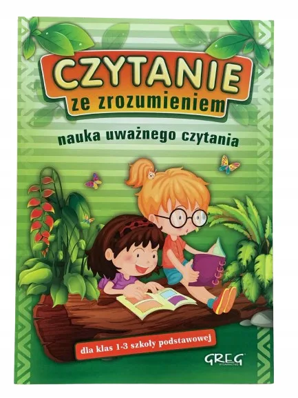 Okładka: TESTY NA CZYTANIE ze zrozumieniem klasa 1 2 3 GREG