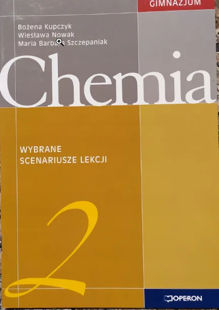 Okładka: CHEMIA 2 gimnazjum ksiązka nauczyciela OPERON