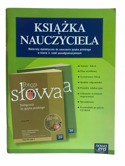 Okładka: POTĘGA SŁOWA 3 LICEUM książka nauczyciela NOWA ERA