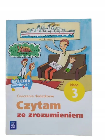 Okładka: Sprawdziany testy karty pracy na CZYTANIE ze zrozumieniem klasa 3 WSIP