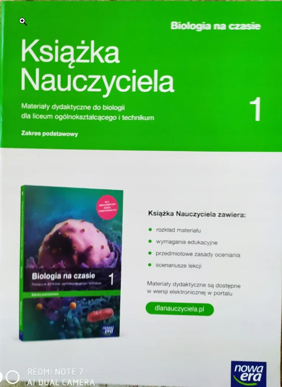 Okładka: BIOLOGIA NA CZASIE 1 KSIĄŻKA NAUCZYCIELA NOWA ERA