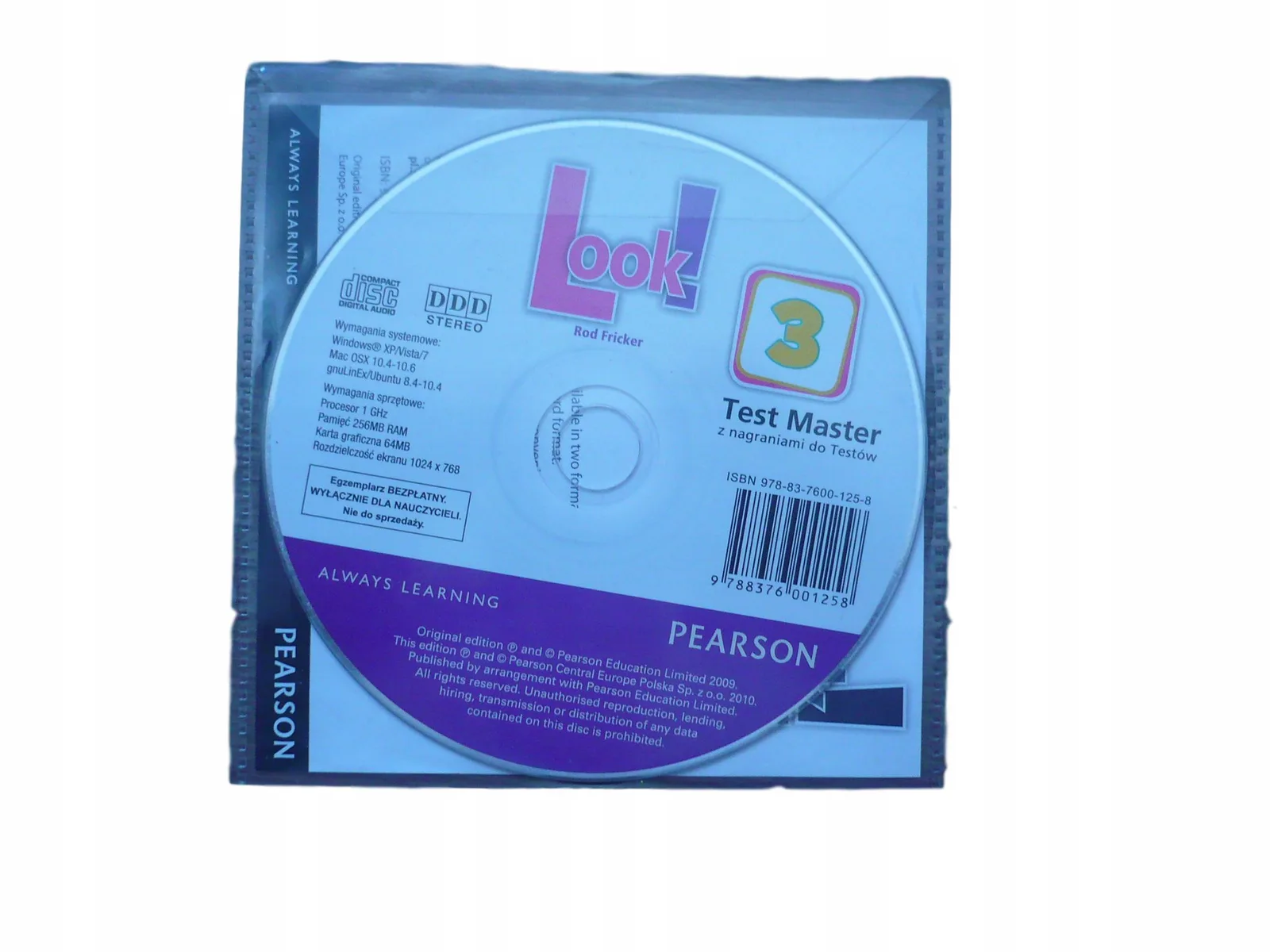 Okładka: LOOK 3 sprawdziany TESTY na cd ANGIELSKI KLASA 6 Pearson