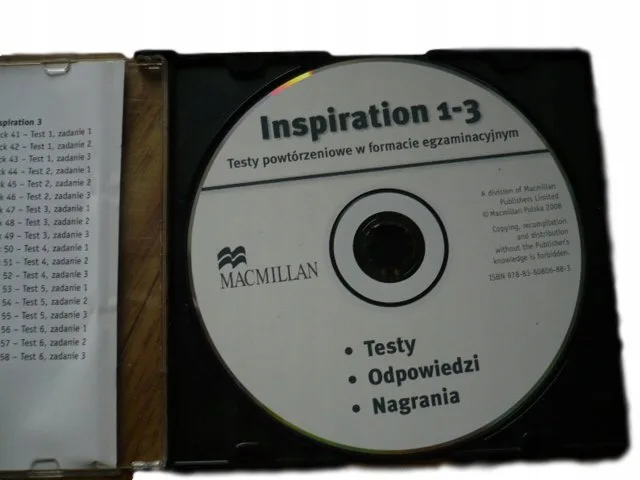 Okładka: INSPIRATION 1 2 3 testy SPRAWDZIANY nagrania