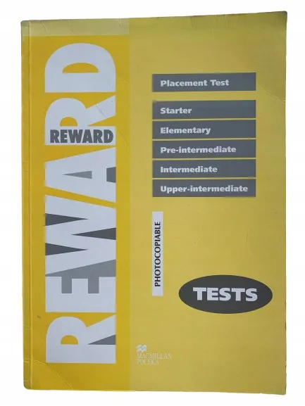 Okładka: REWARD PLACEMENT TEST TESTY SPRAWDZIANY