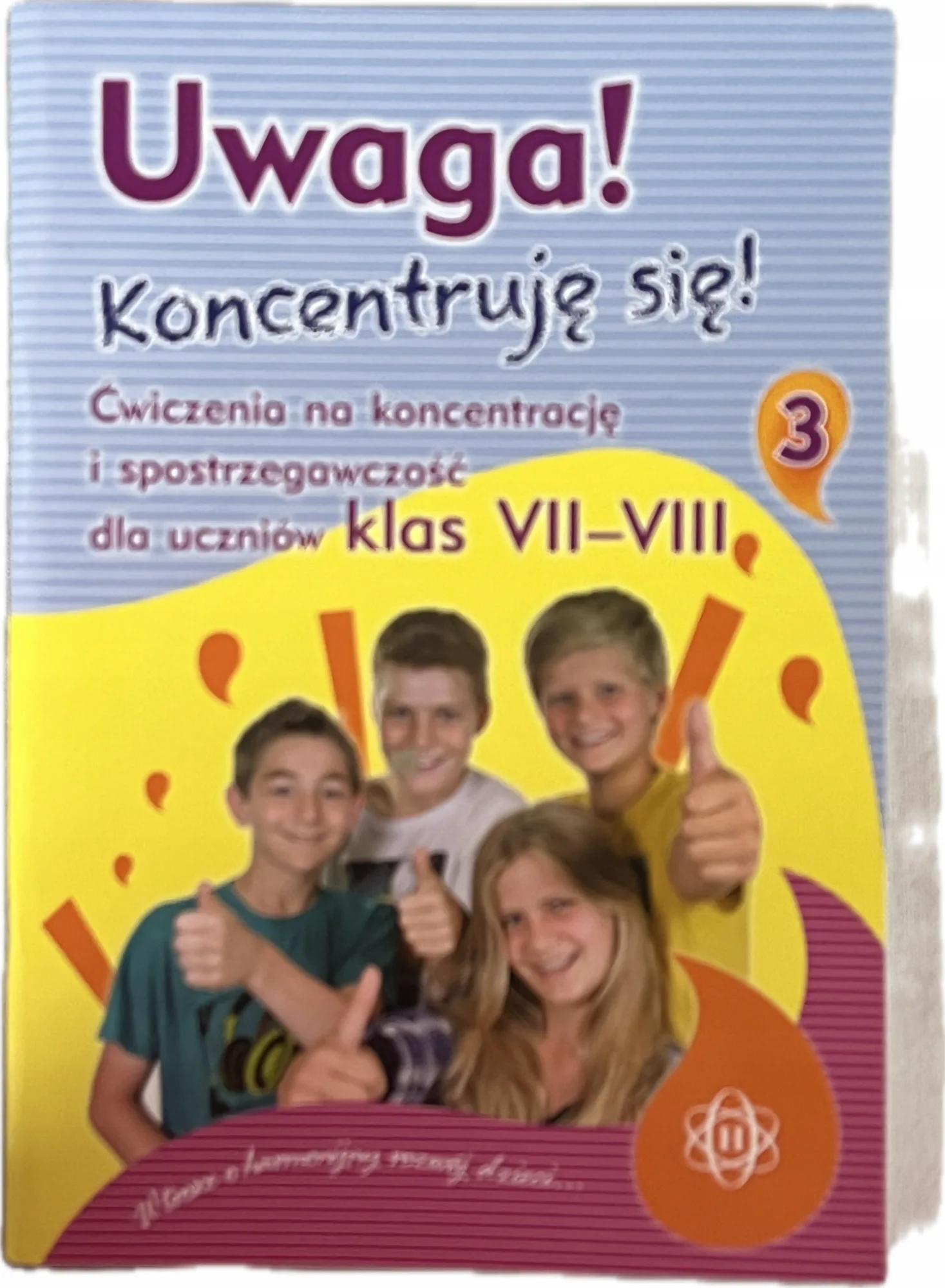 Okładka: Ćwiczenia zadania karty pracy na spostrzegawczość i koncentrację klasa 7 8