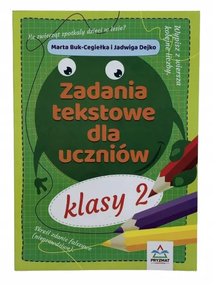 Okładka: Zbiór zadań matematyka klasa 2 zadania tekstowe