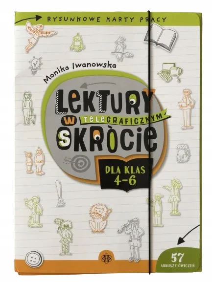 Okładka: Karty pracy ZADANIA z lektur KLASA 4 5 6 arkusze