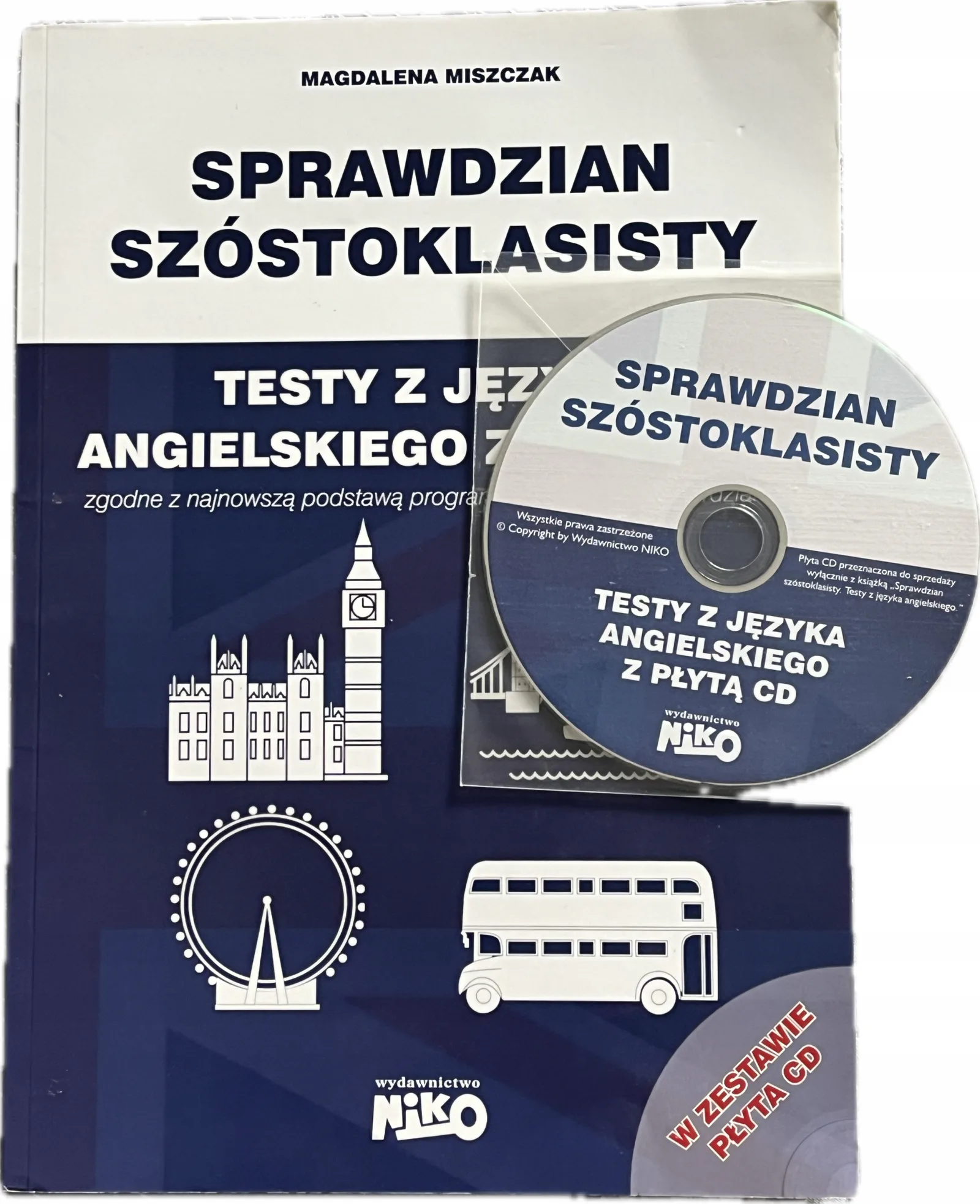 Okładka: Sprawdzian 6-klasisty KOMPETENCJI egzamin testy szóstoklasisty j. angielski