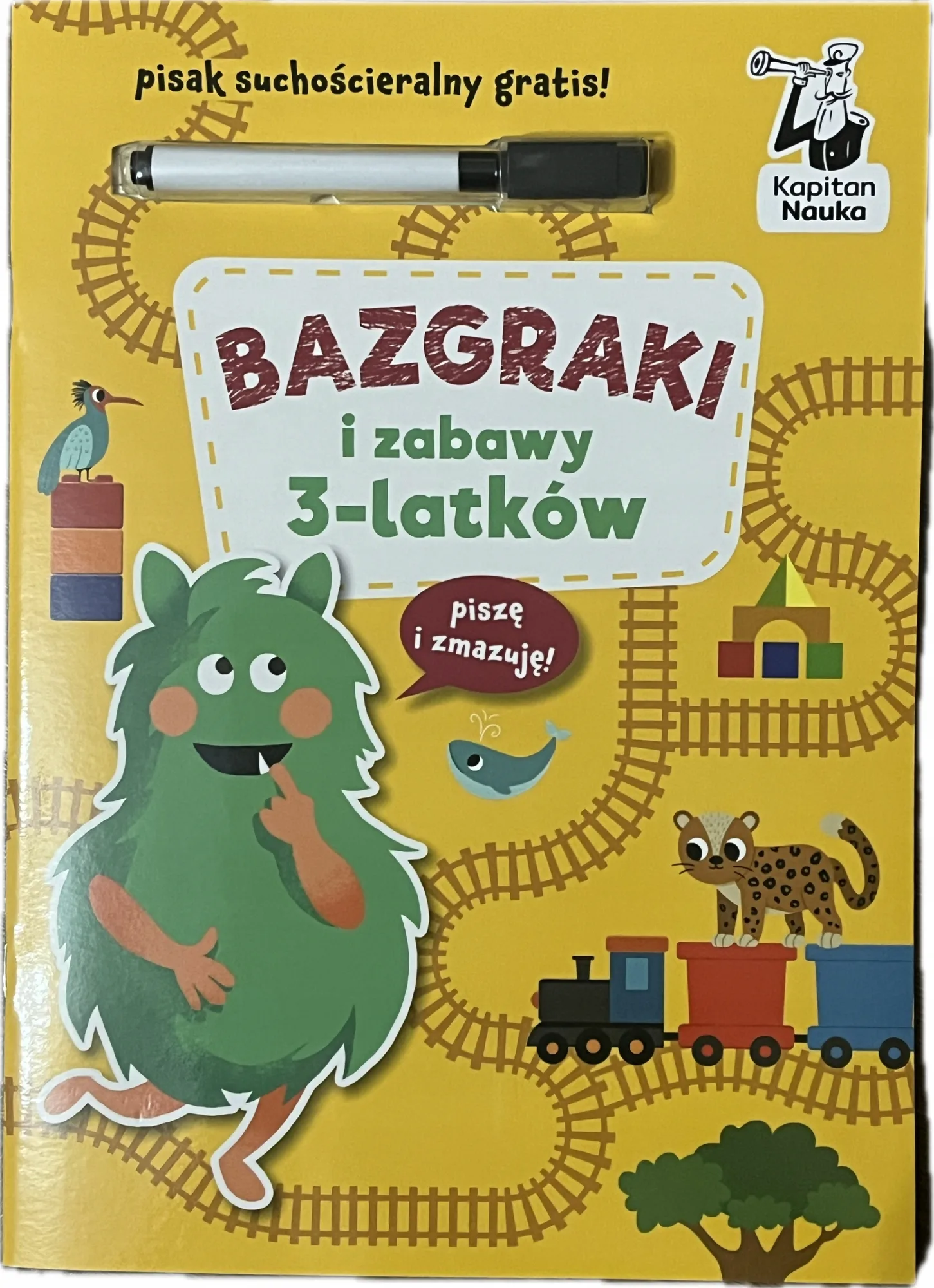 Okładka: Nauka rysowania rysunku kurs Bazgraki BAZGROŁKI 3 latka pisak ścieralny