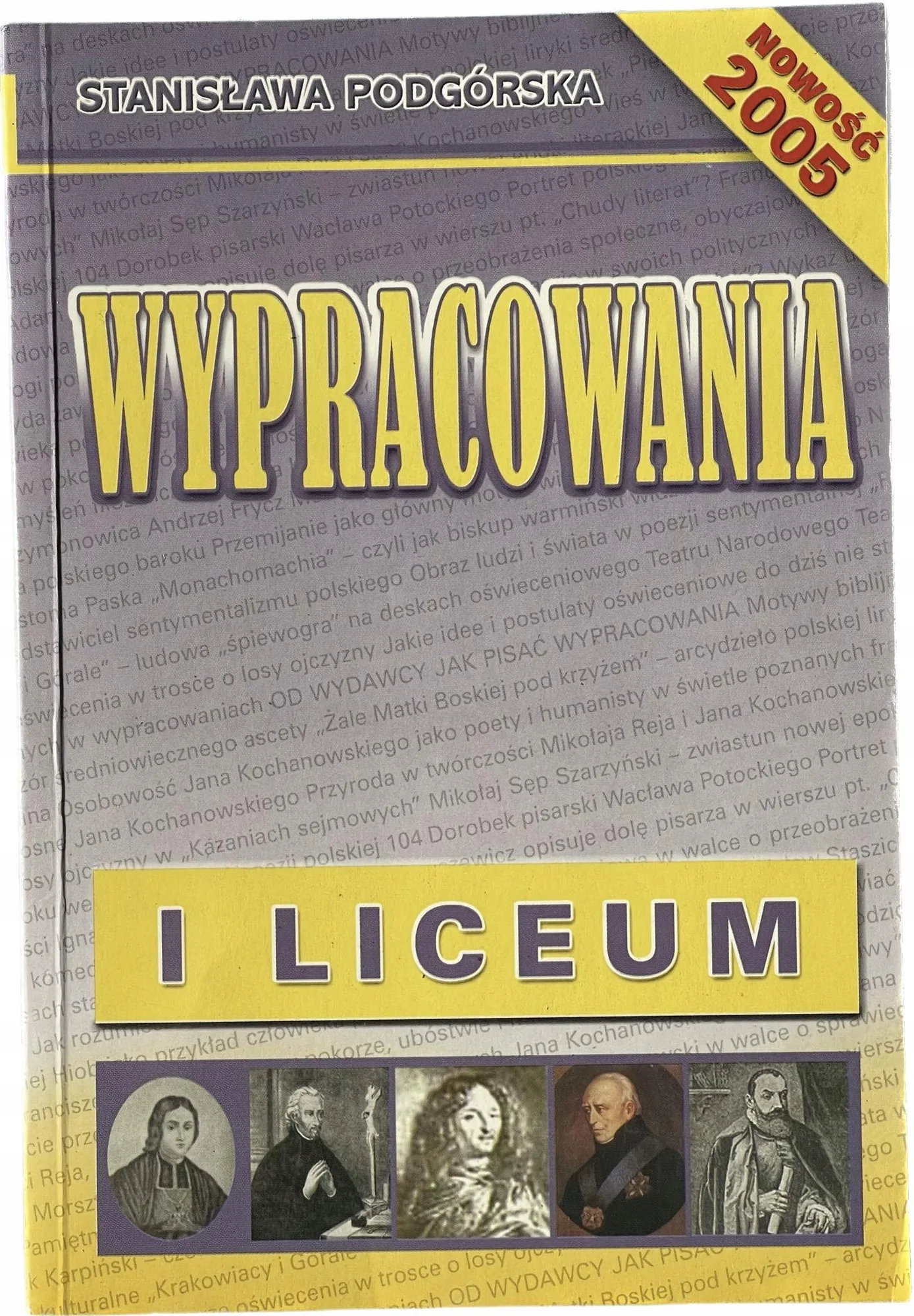 Okładka: WYPRACOWANIA liceum wzory język polski KLASA 1 LO