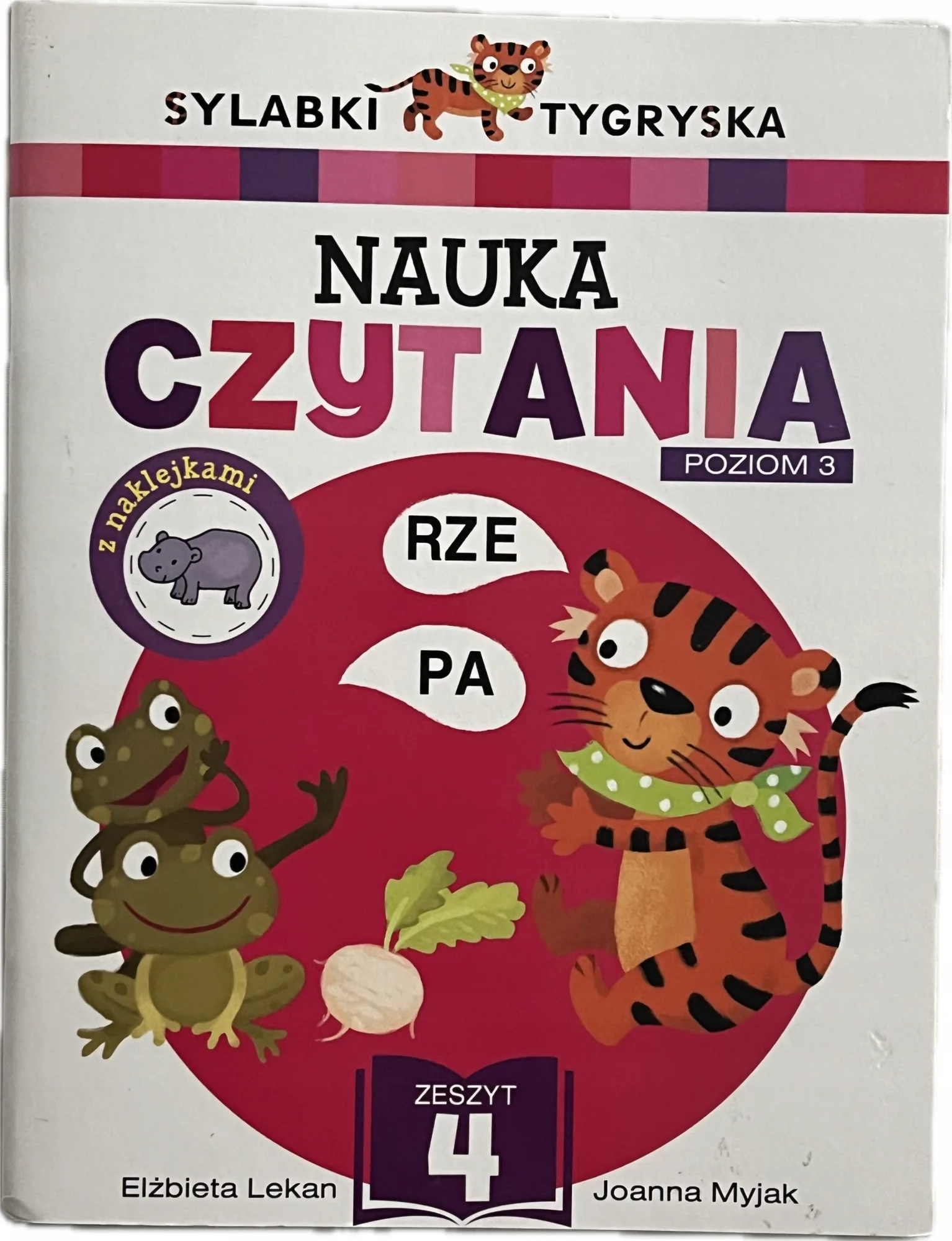 Okładka: NAUKA CZYTANIA sylabami poziom 3 sylaby elementarz