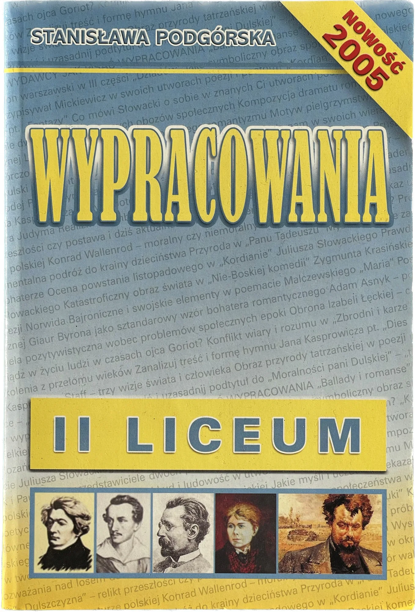 Okładka: WYPRACOWANIA liceum wzory język polski KLASA 2 LO