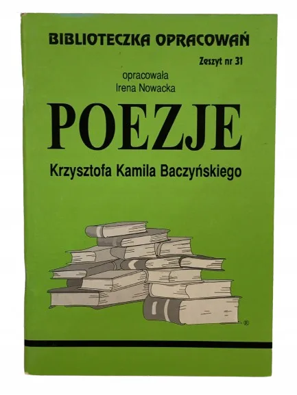 Okładka: Poezje Baczyński streszczenie ŚCIĄGA opracowania