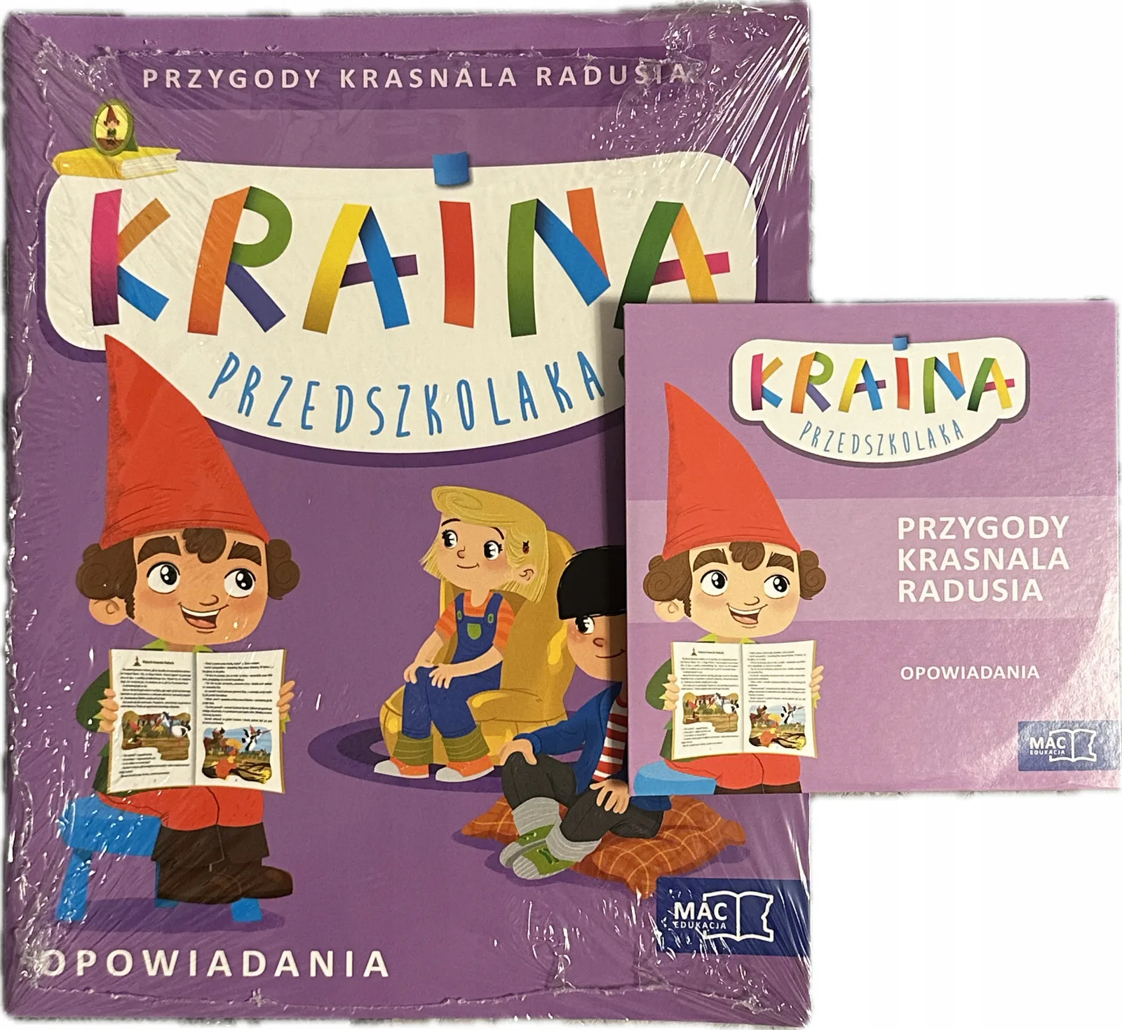 Okładka: Kraina przedszkolaka OPOWIADANIA książka płyta cd Przygody KRASNALA Radusia