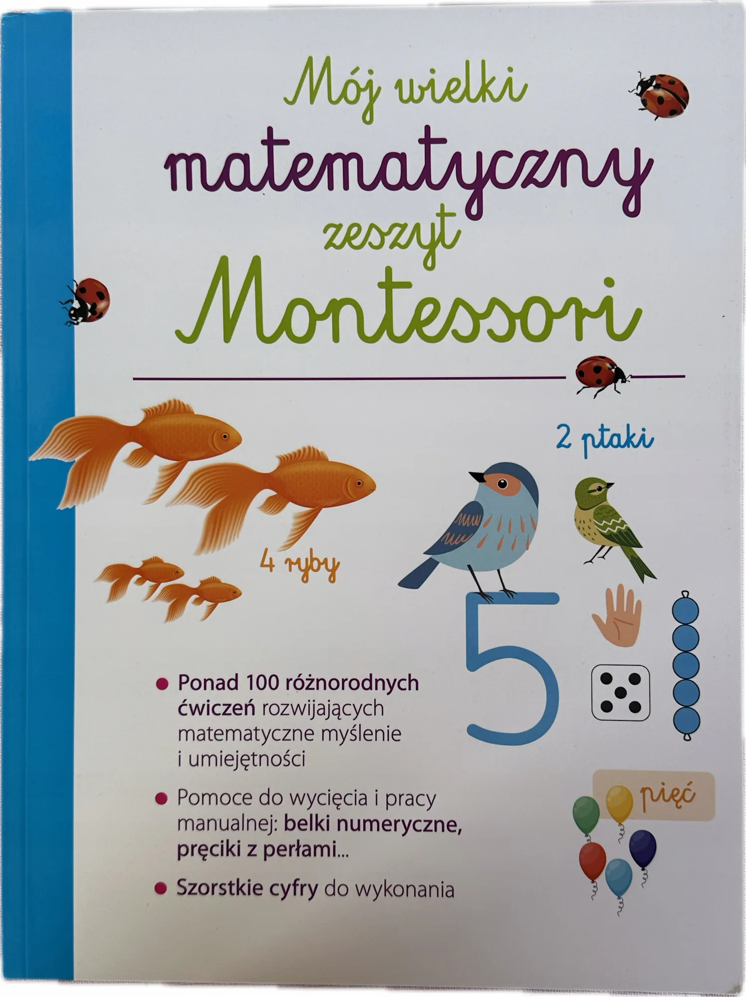 Okładka: Elementarz matematyczny książka EDUKACYJNA MONTESSORI 5 6 lat ĆWICZENIA A4