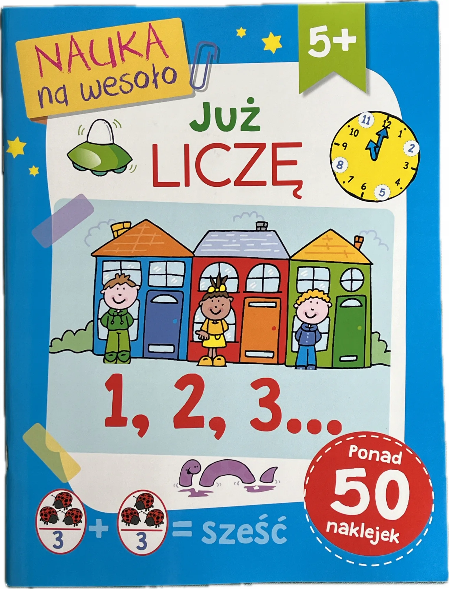 Okładka: MATEMATYKA 5 6 LAT liczenie do 10 NAKLEJKI ćwiczenia zadania a4