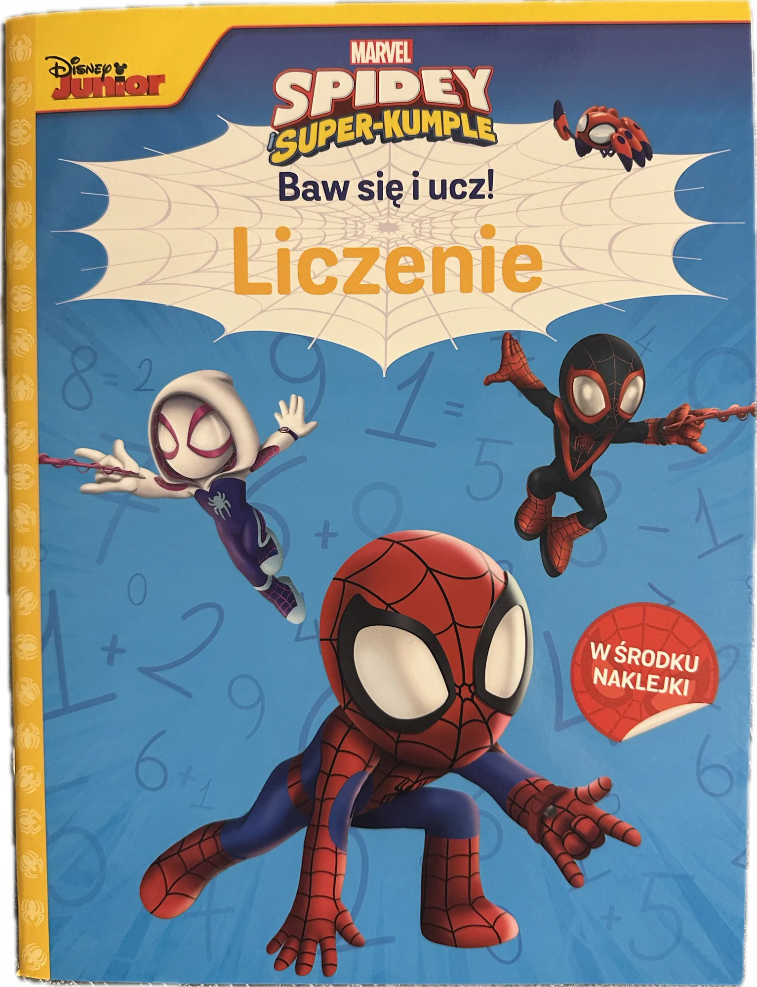 Okładka: DISNEY junior KSIĄŻECZKA z naklejkami Liczenie MARVEL SPIDEY KUMPLE klasa 1