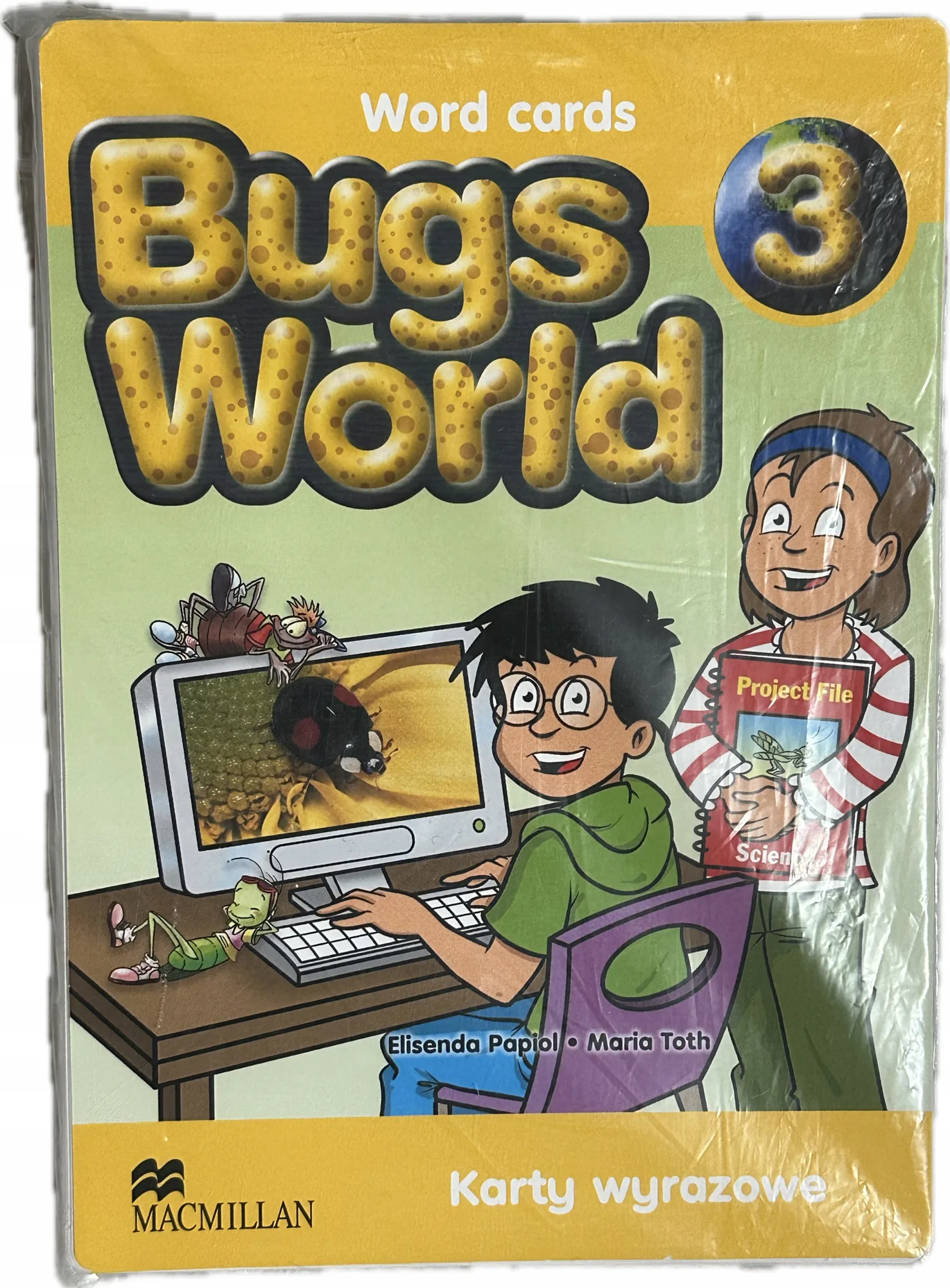 Okładka: Bugs world klasa 3 karty wyrazowe word cards podpisy pod obrazki angielski