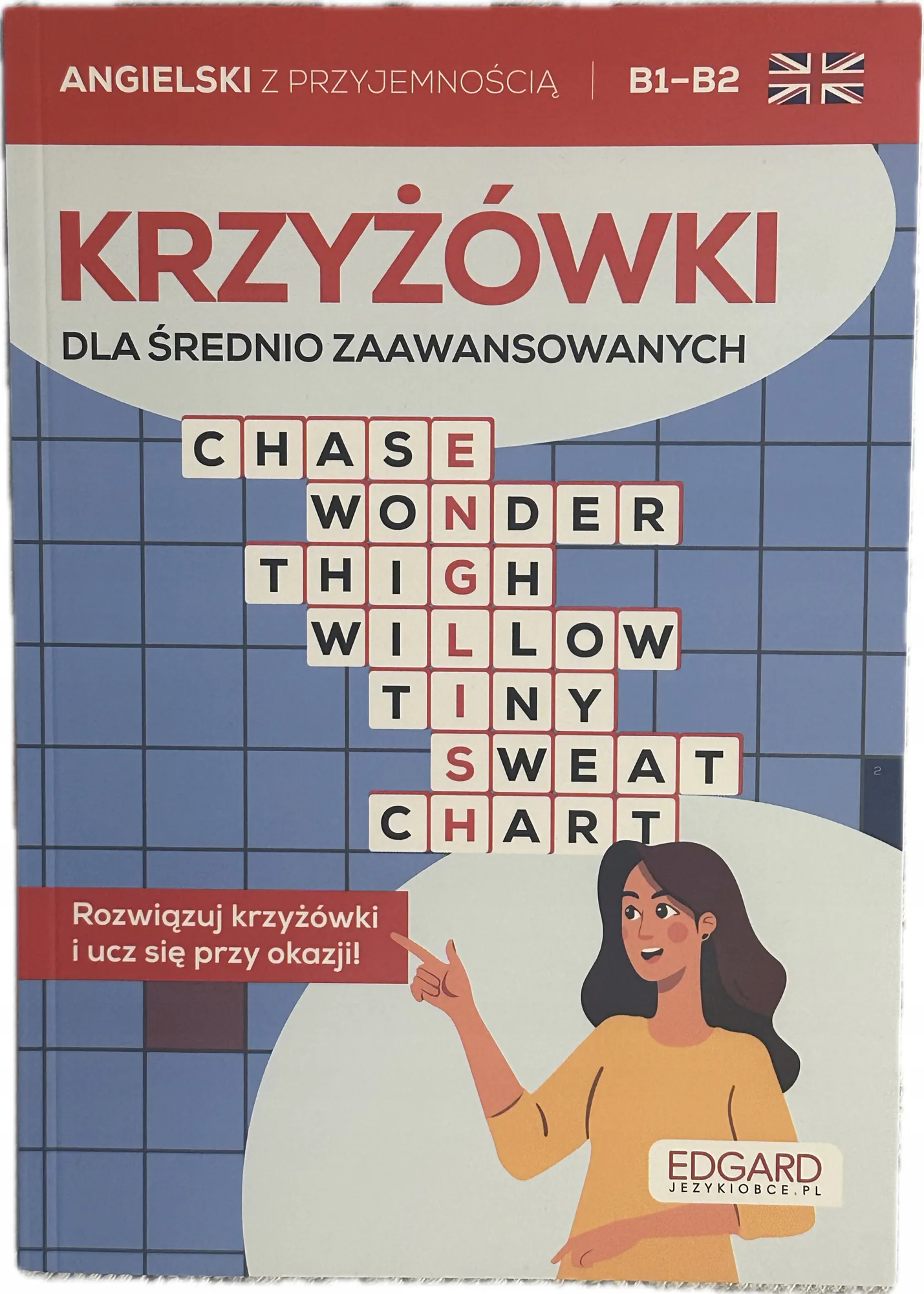 Okładka: krzyżówki słówka język angielski klasa 7 8 liceum B1 B2 ODPOWIEDZI