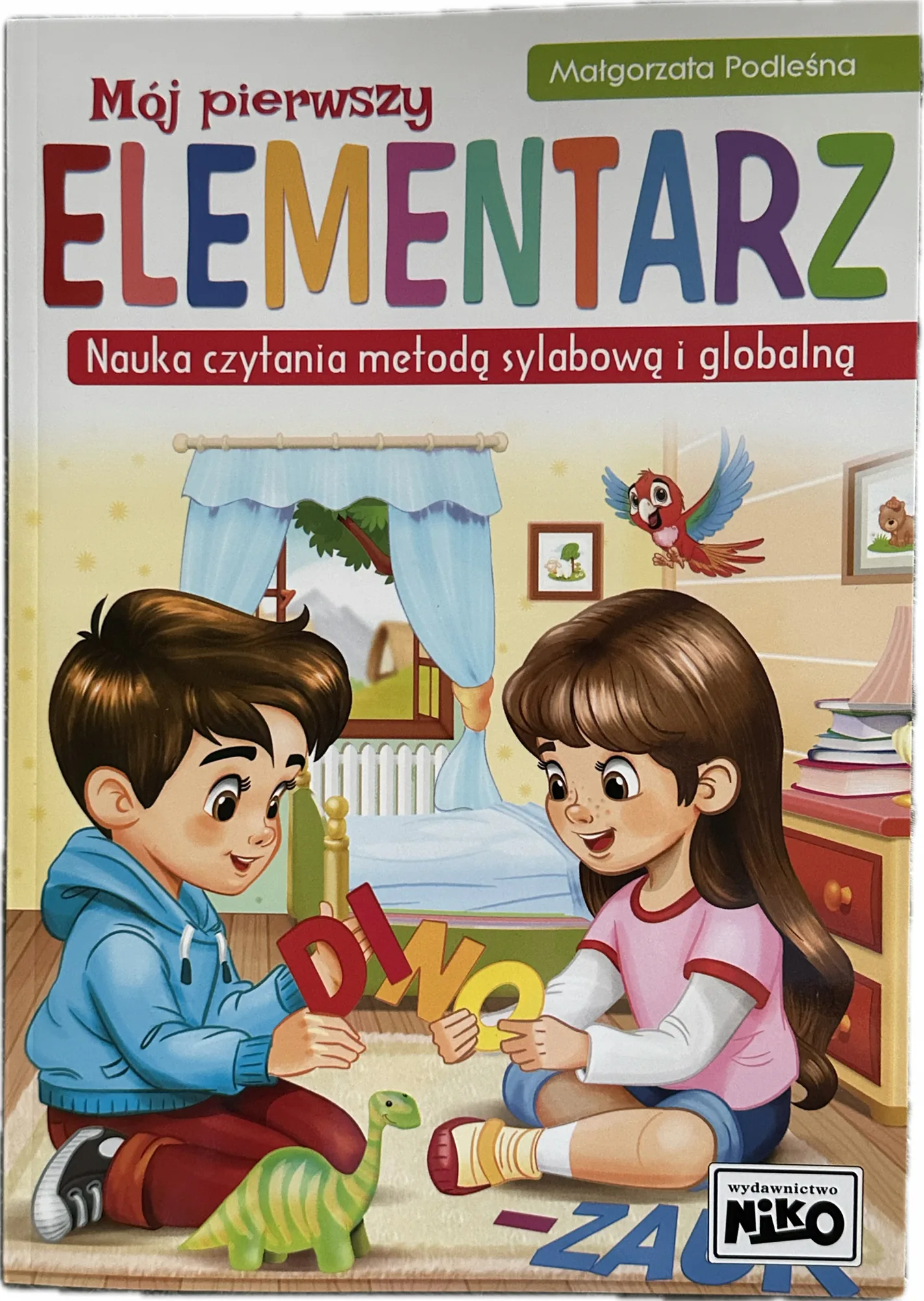 Okładka: Nauka czytania sylabami elementarz sylabowy 6 7 lat czytanki kolorowy druk