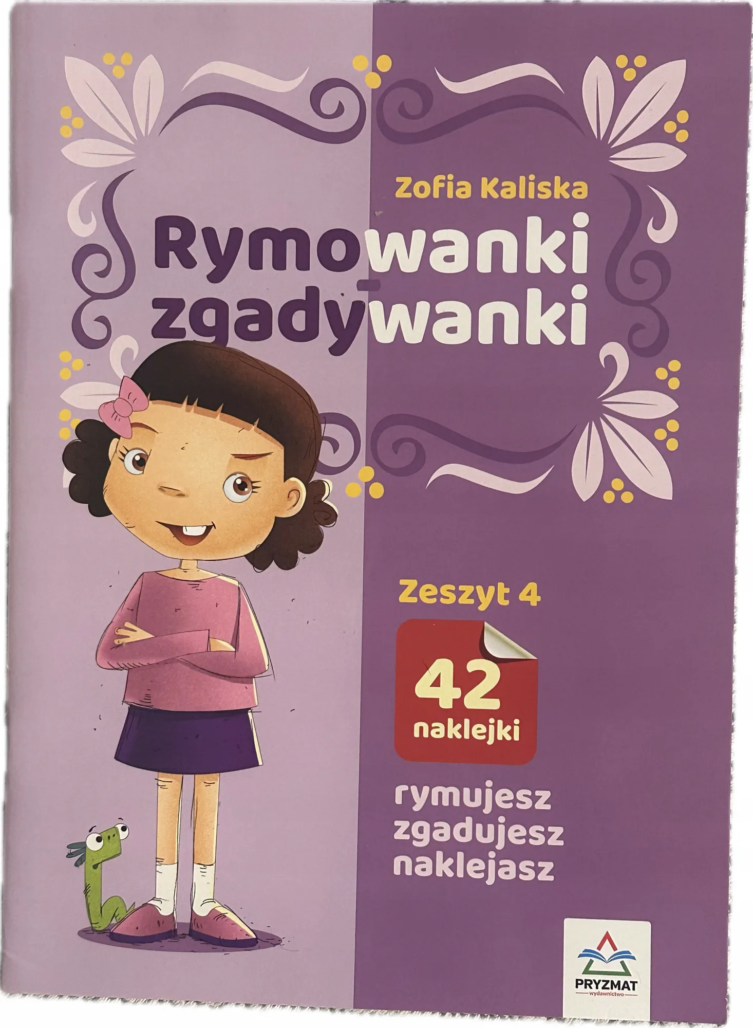 Okładka: Rymowanki zgadywanki zeszyt 4 z naklejkami A4 ZAGADKI DLA DZIECI