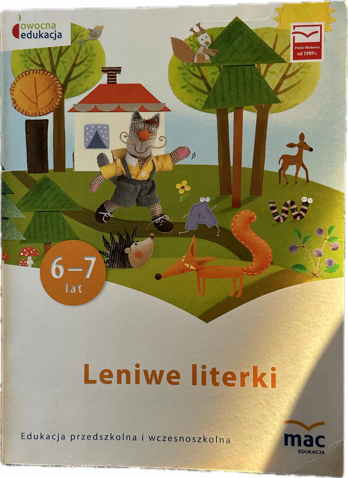 Okładka: Leniwe literki 6 7 lat MAC opowiadania o kolejnych literkach alfabetu