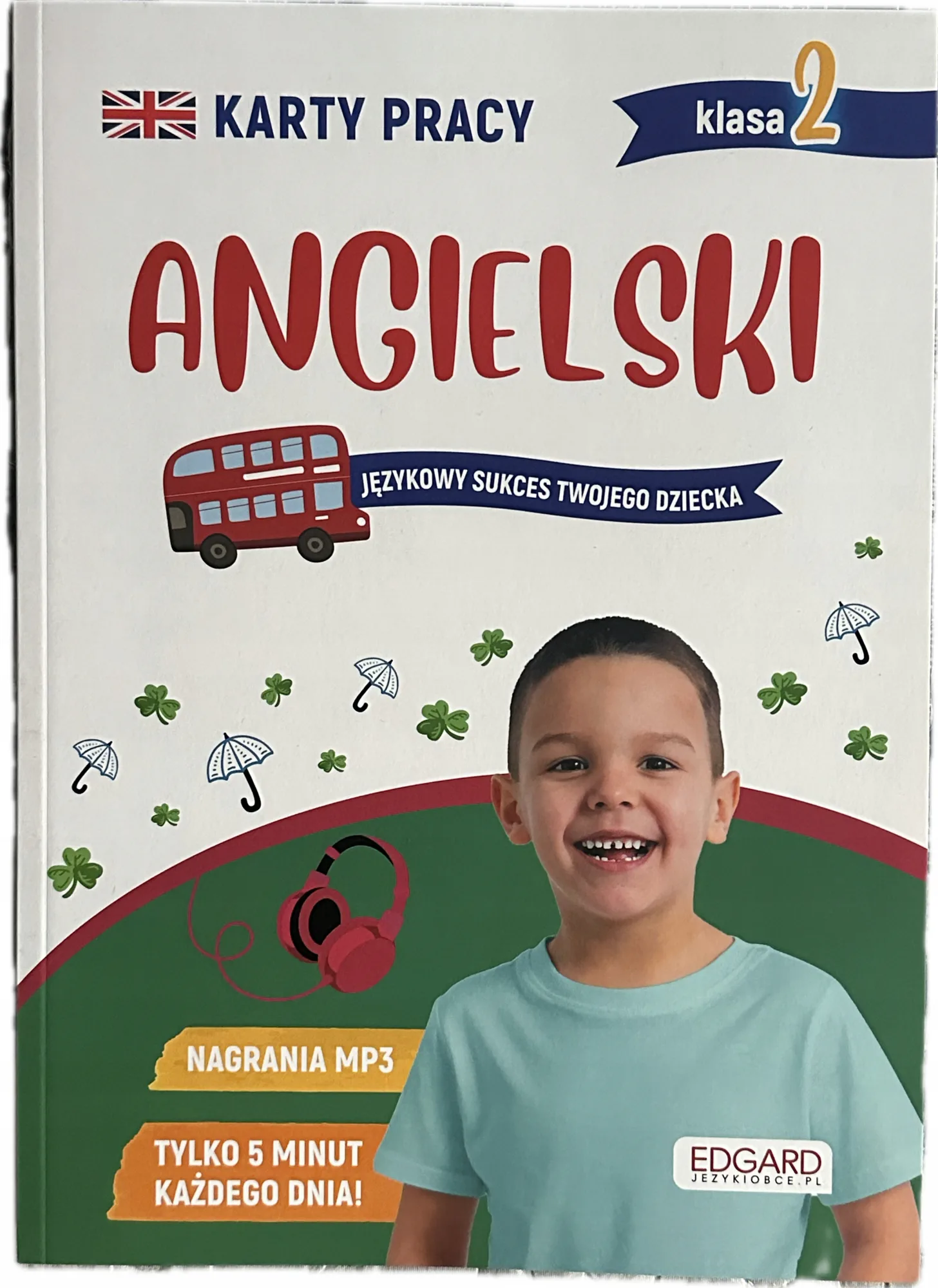 Okładka: Język angielski karty pracy na sprawdziany ĆWICZENIA KLASA 2 A4