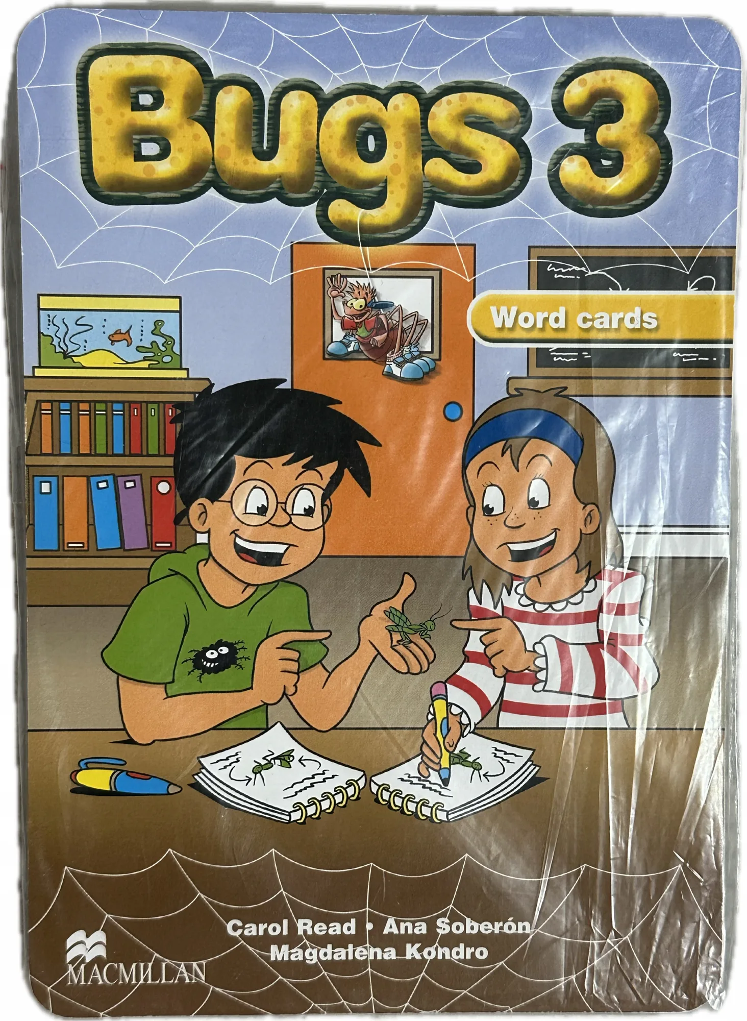 Okładka: Bugs klasa 3 karty wyrazowe word cards podpisy pod obrazki angielski
