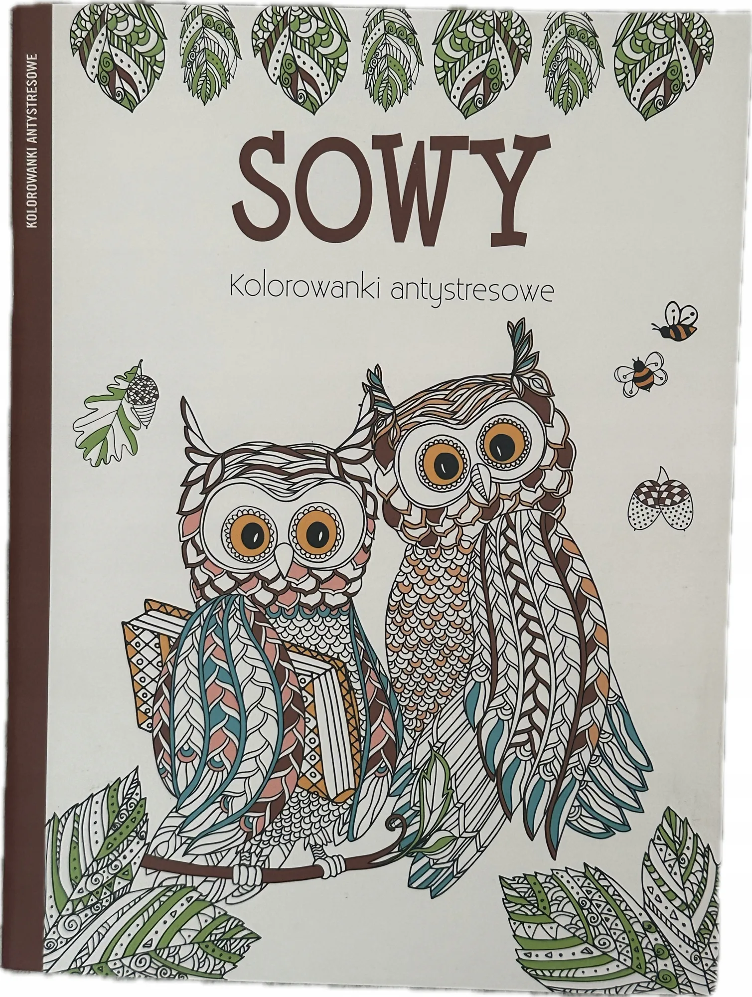 Okładka: kolorowanki dla dorosłych antystresowe SOWY